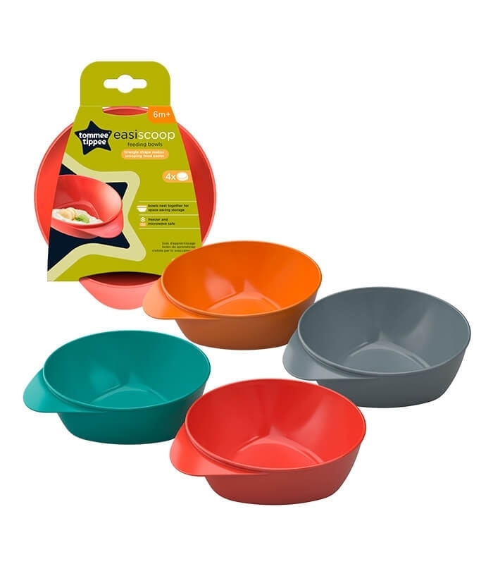 Tommee Tippee Easy Scoop Feed Bowls, 4 units