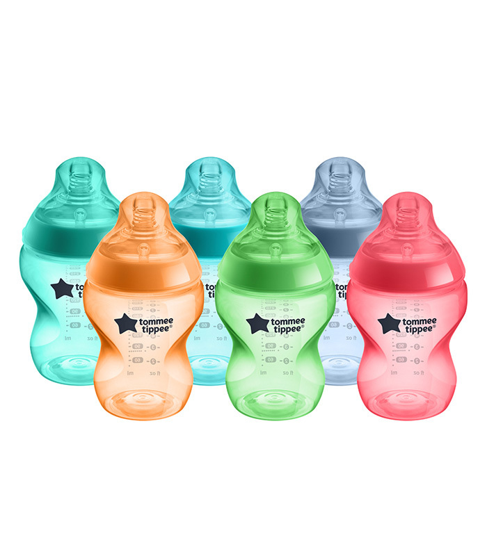 Biberons Closer to Nature Tommee Tippee 260 ml Bright x6 unitats