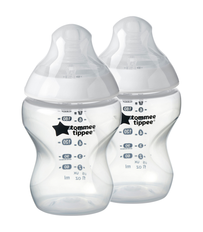 Tommee Tippee Bottles Closer to Nature 260 ml Clear (2 pcs)