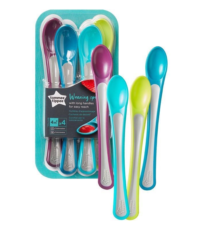 Tommee Tippee Cutlery Spoon 4m Mix x4 N