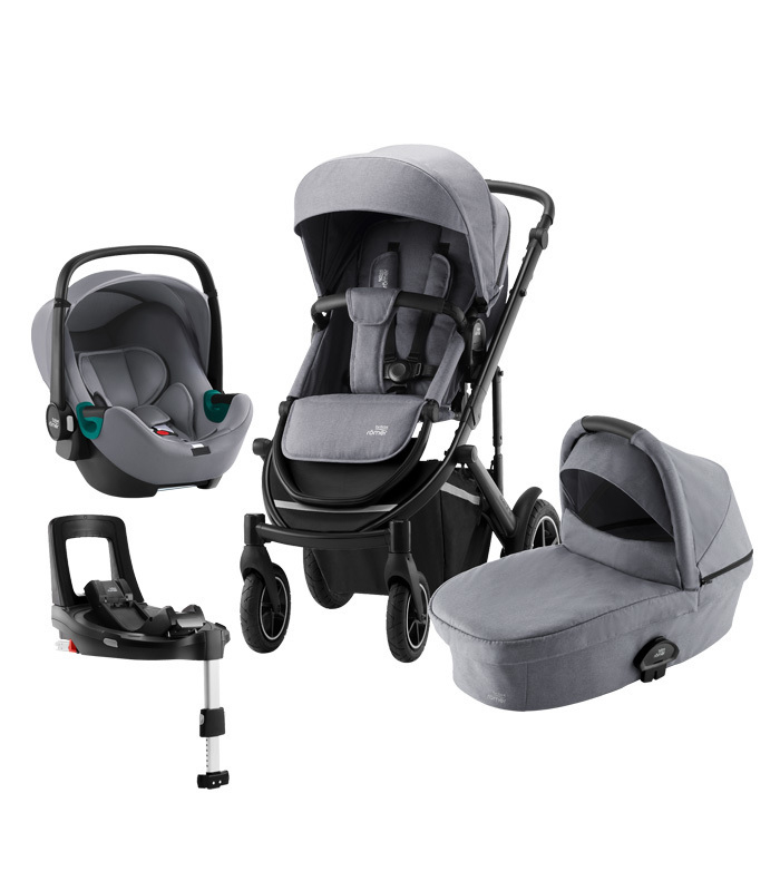 Britax Römer Smile III Comfort Plus 3 Bundle Frost Grey Black Handle