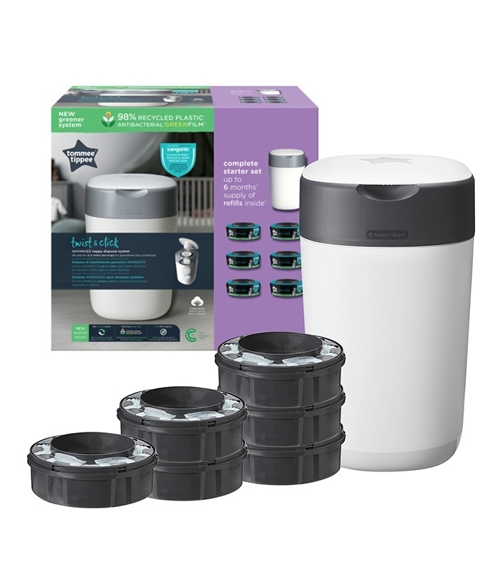 Tommee Tippee Sangenic TWIST & CLICK Pack T&C White + 6 refills W